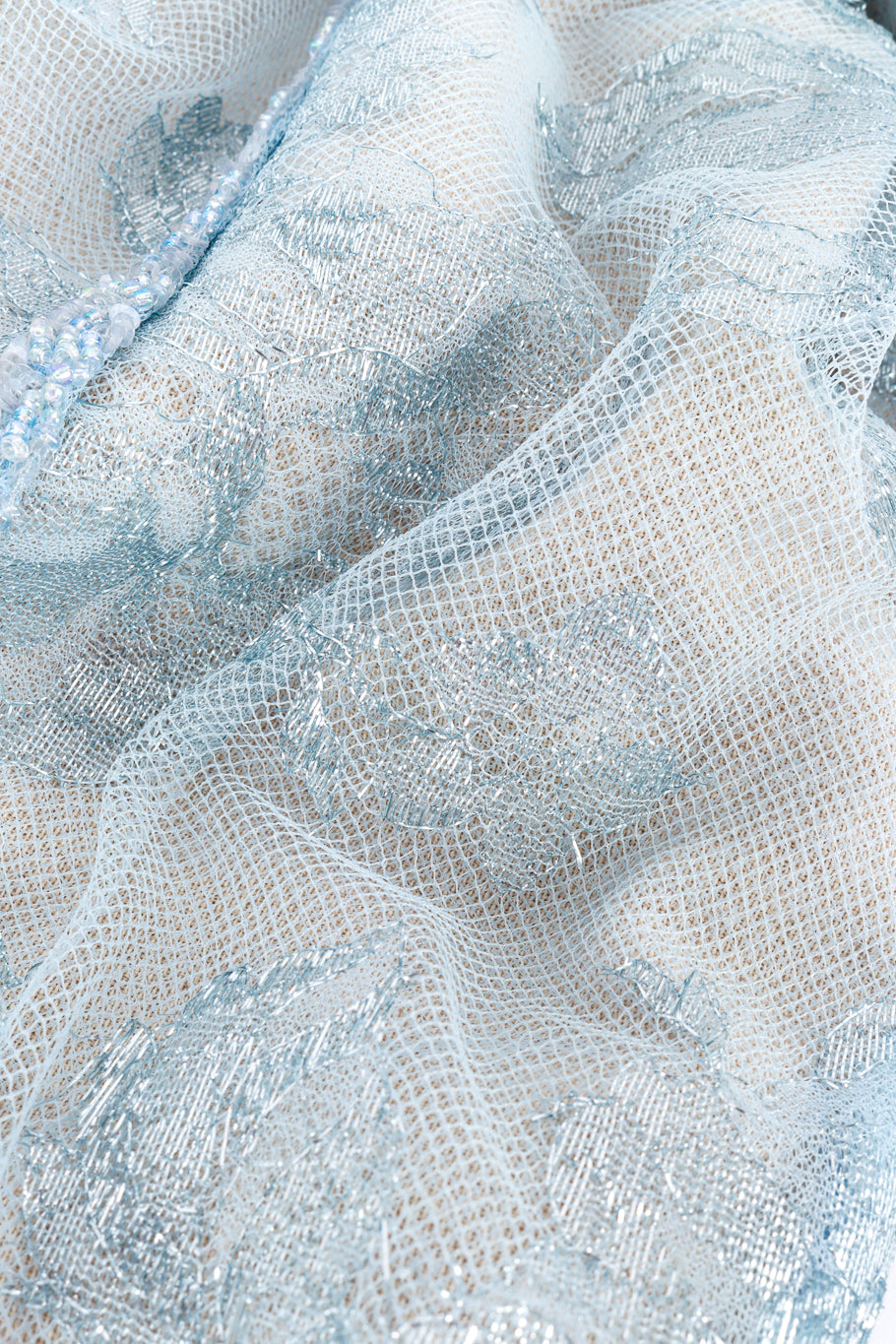 Guy Laroche Lurex Ruffle Mini Dress fabric detail @RECESS LA