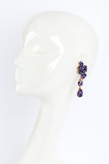 Vintage Oscar de la Renta Gem Cluster Drop Earrings worn @RECESS LA