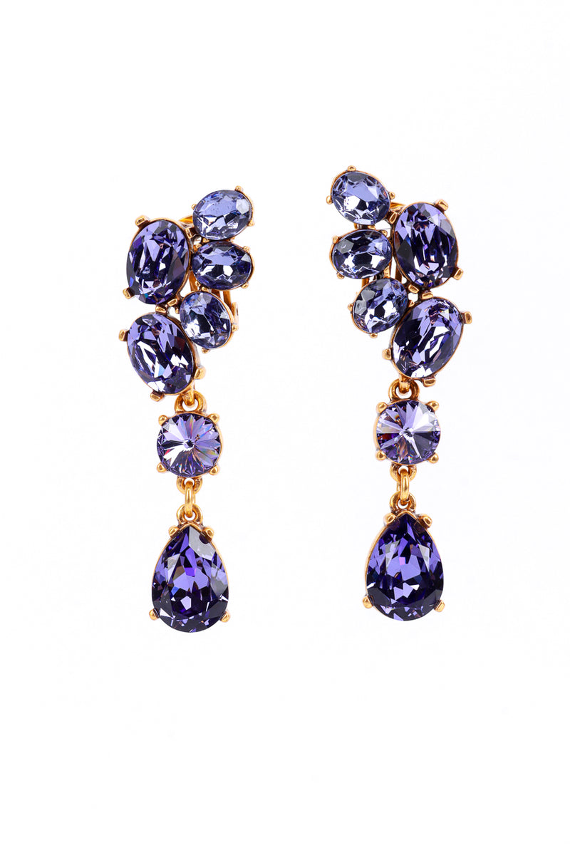 Vintage Oscar de la Renta Gem Cluster Drop Earrings @RECESS LA