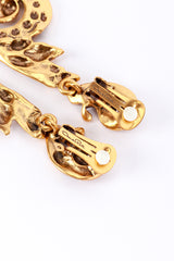 Vintage Oscar de la Renta Acanthus Scroll Drop Earrings signature @recess la