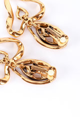 Vintage Oscar de la Renta Wavy Heart Drop Earrings signature @recess la