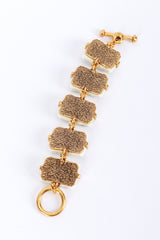 Vintage Oscar de la Renta Geo Crystal Nugget Link Bracelet back extended @recess la