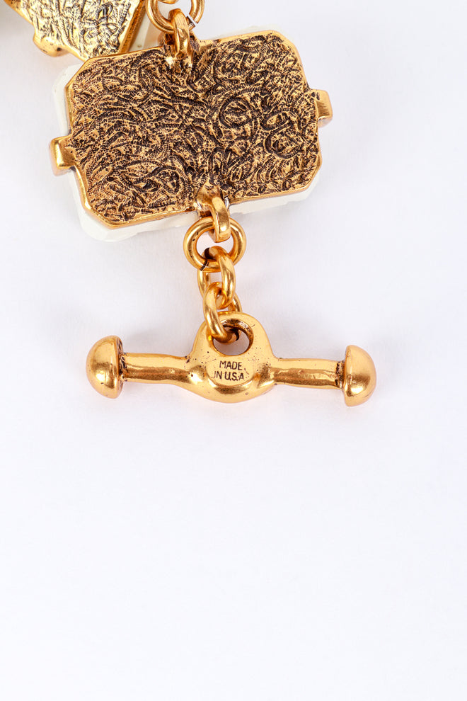Vintage Oscar de la Renta Geo Crystal Nugget Link Bracelet origin @recess la