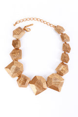 Vintage Oscar de la Renta Golden Sands Nugget Necklace front @recess la