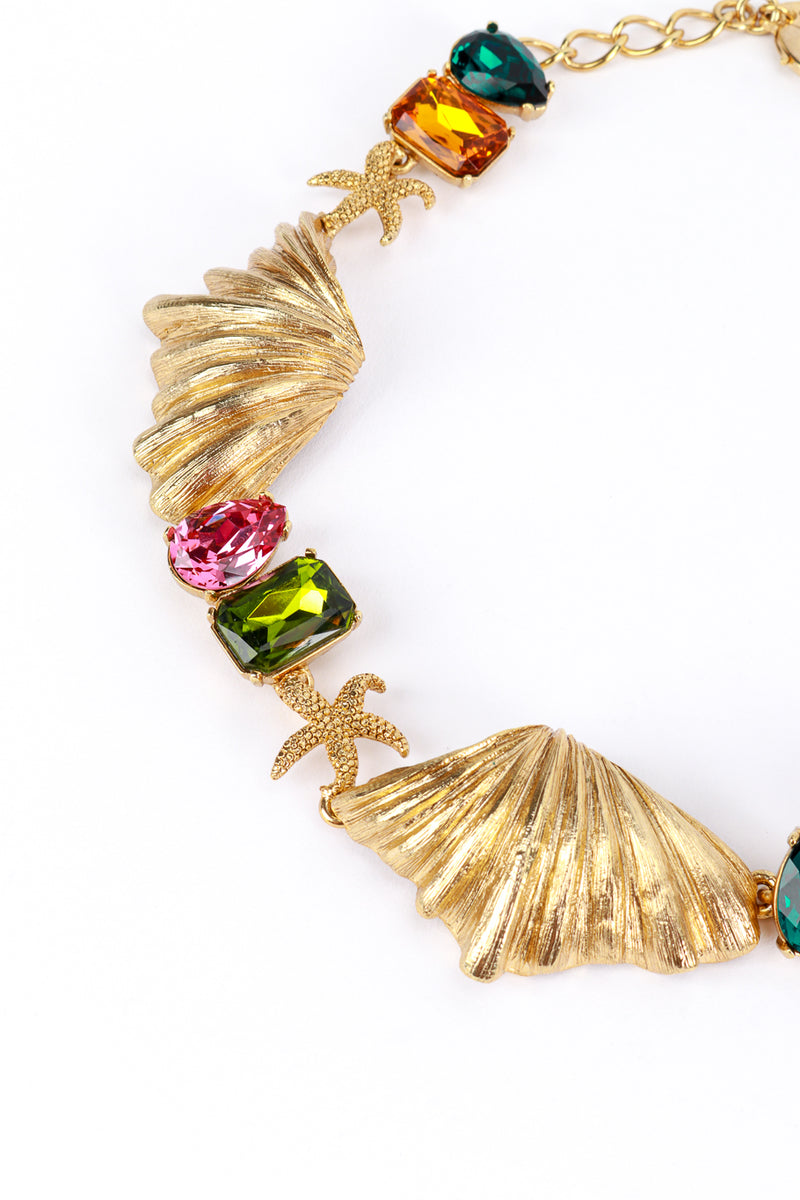 Vintage Oscar de la Renta Seashell Siren Collar Necklace detail @RECESS LA