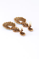 Vintage Oscar de la Renta Wild Violet Hoop Drop Earrings backs @RECESS LA