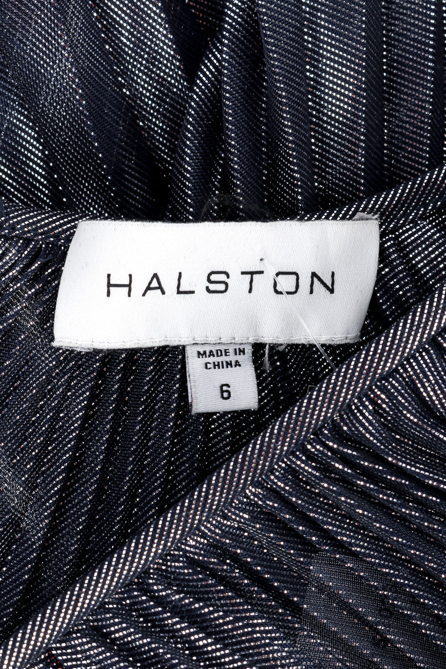 Metallic pleated caftan and bodysuit by Halston label @recessla