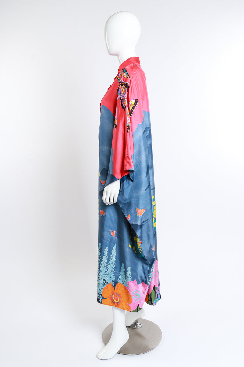 Hanae Mori Mountain Flowers & Butterflies Caftan side mannequin @RECESS LA