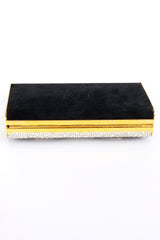 Vintage Henryks Bijoux Jeweled Suede Frame Clutch bottom @recess la