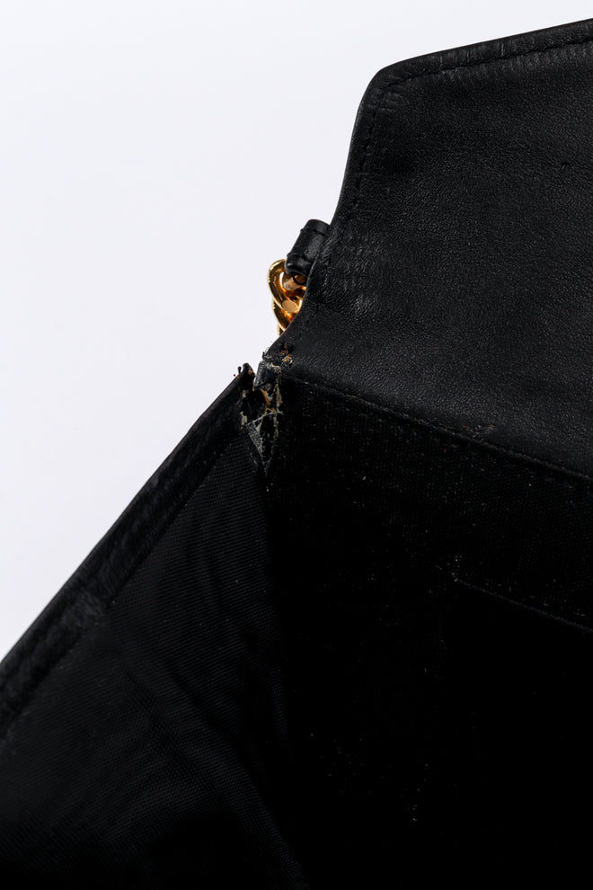 Vintage Henryks Bijoux Jewel Appliqué Leather Envelope Clutch detached seam @recess la