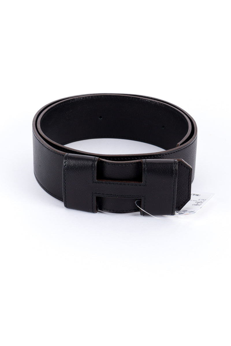 Hermes Black Buckle Belt side @RECESS LA