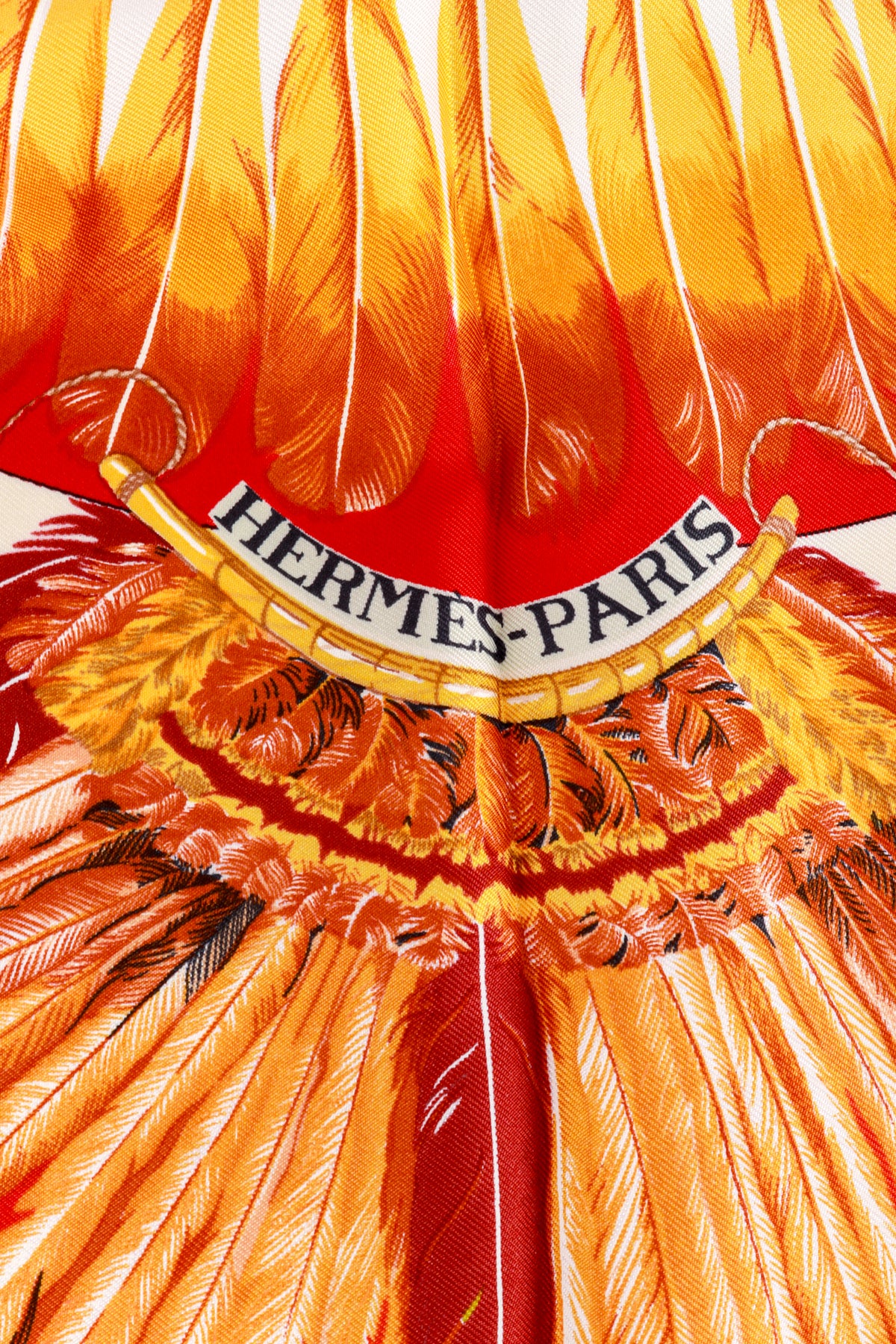 Vintage Hermés Brazil Feather Print Scarf – Recess