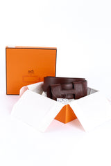 Hermes Brown H Buckle Belt in box @RECESS LA