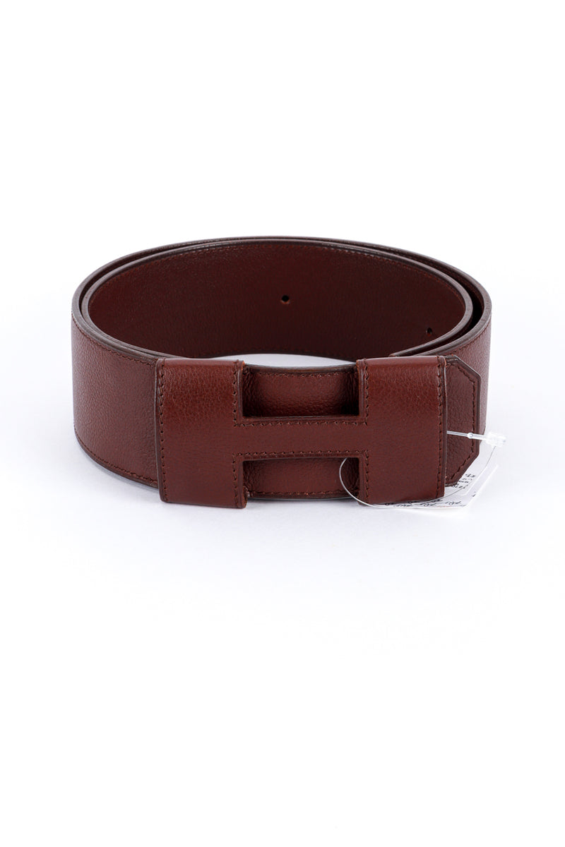 Hermes Brown H Buckle Belt front @RECESS LA