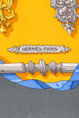 Hermés Ferronnerie Twill Scarf hermés signature print closeup