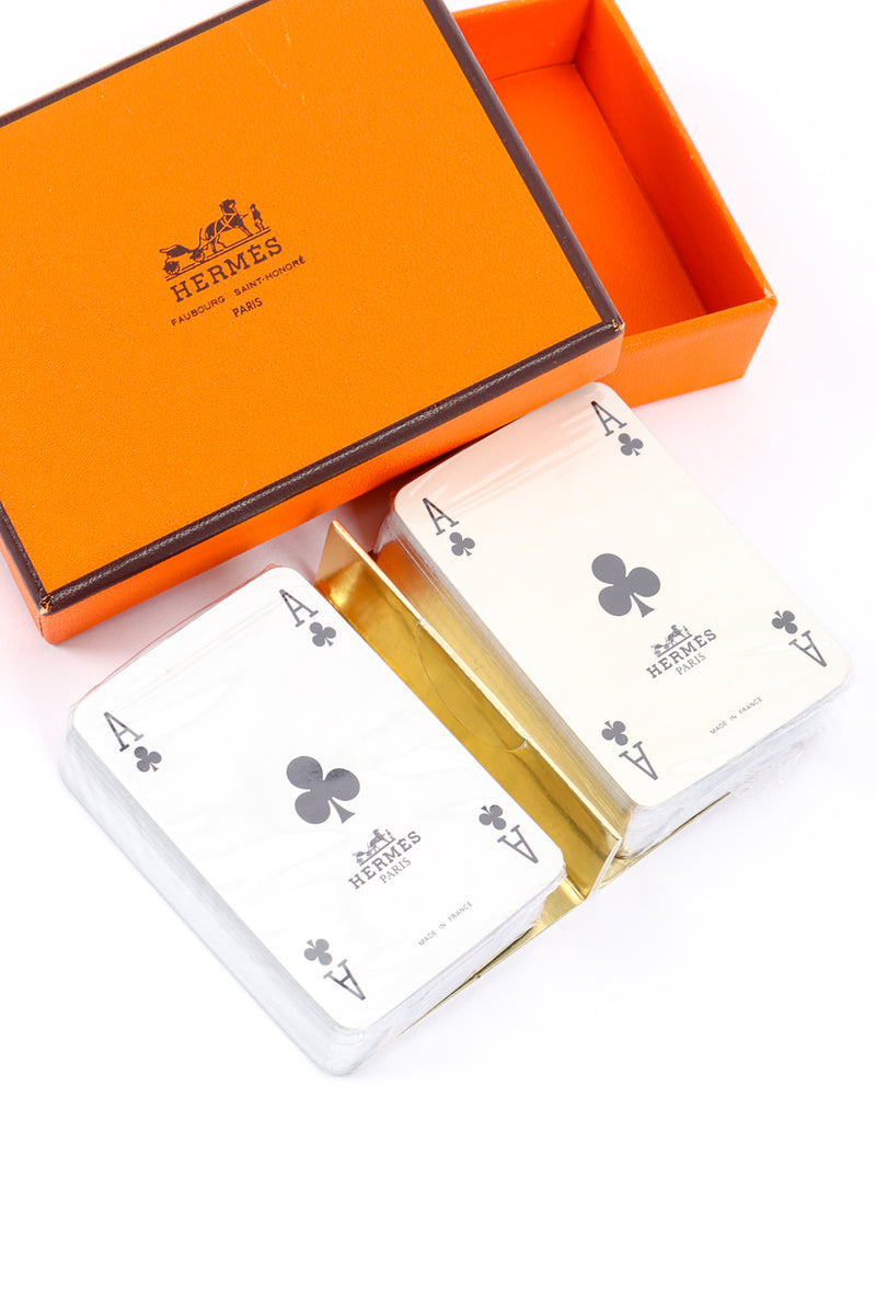 Vintage Hermés 2 Miniature Deck Playing Card Set deck front @recessla