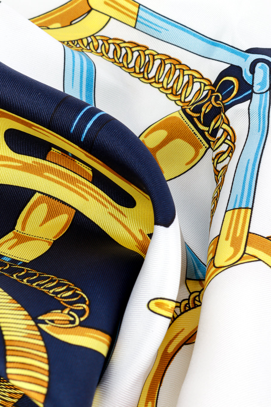 Hermes Eperon d'Or Equestrian Scarf fabric detail @RECESS LA