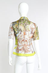 Vintage Hermés Legendes Tree Silk Button Down back on mannequin @recess la