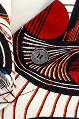 Hermes Ethnic Print Skirt button detail @RECESS LA