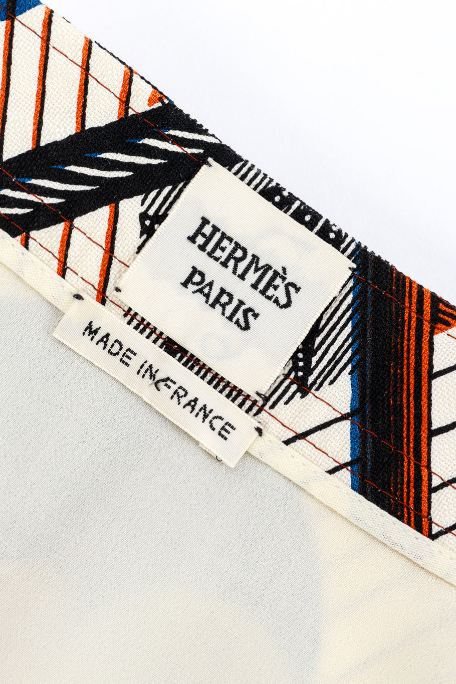 Hermes Ethnic Print Skirt label detail @RECESS LA
