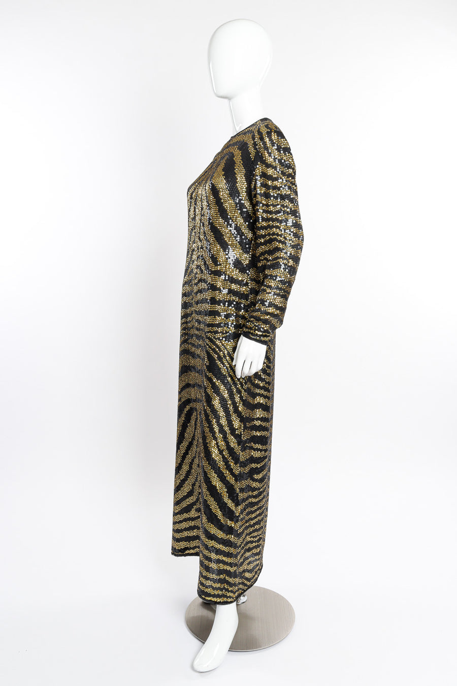 tiger sequin dress One Shoulder Tiger Sequin Mini Dress