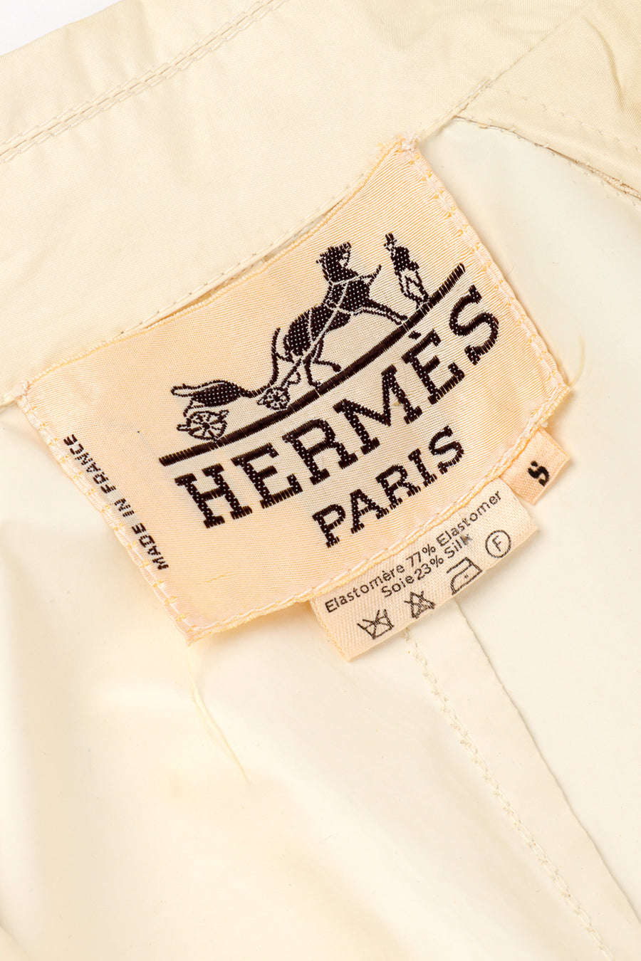 hermes silk × nylon half coat MadeinFrance 1990s Hermes silk × nylon halfcoat