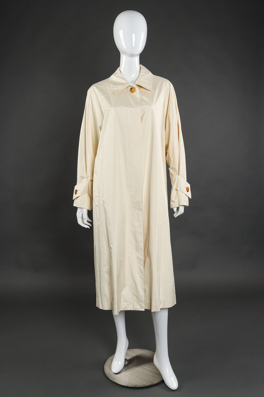 hermes silk × nylon half coat MadeinFrance 1990s Hermes silk × nylon halfcoat