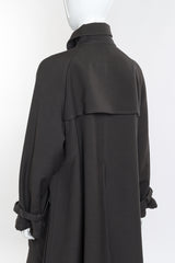 Vintage Hermés Wool Trench Coat back on mannequin closeup @recess la