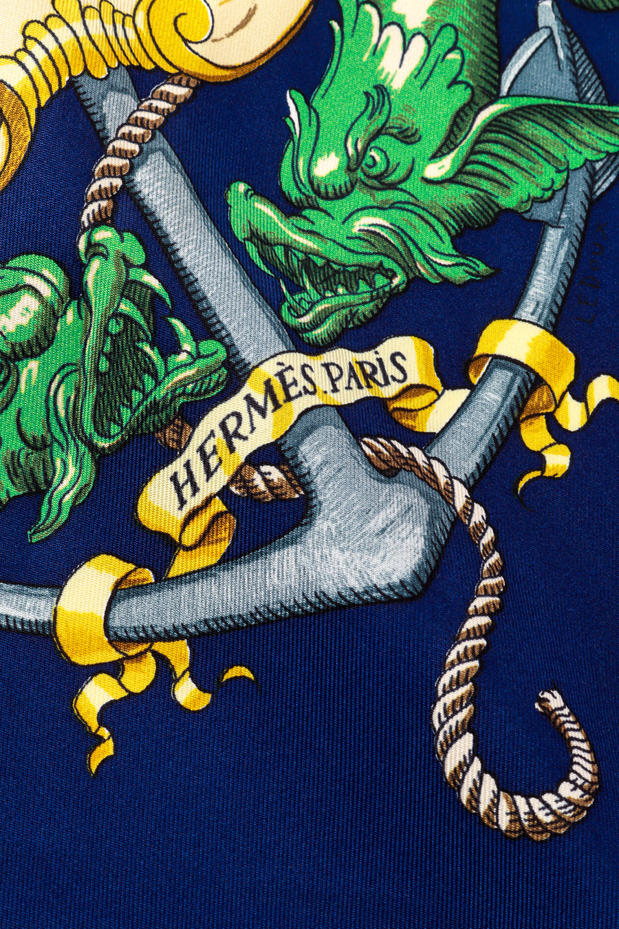 HERMES シルクマフラー Pavois silk muffler 直営店ラッピング org.jpg