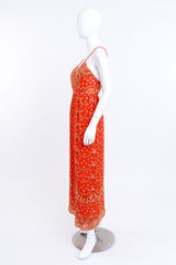 Saz Boutique Strappy Silk Sequin & Bead Dress on mannequin @RECESS LA