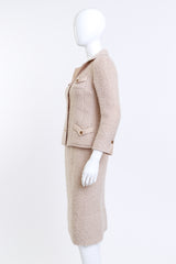 Vintage I.Magnin Curly Wool Skirt Suit side on mannequin @recess la