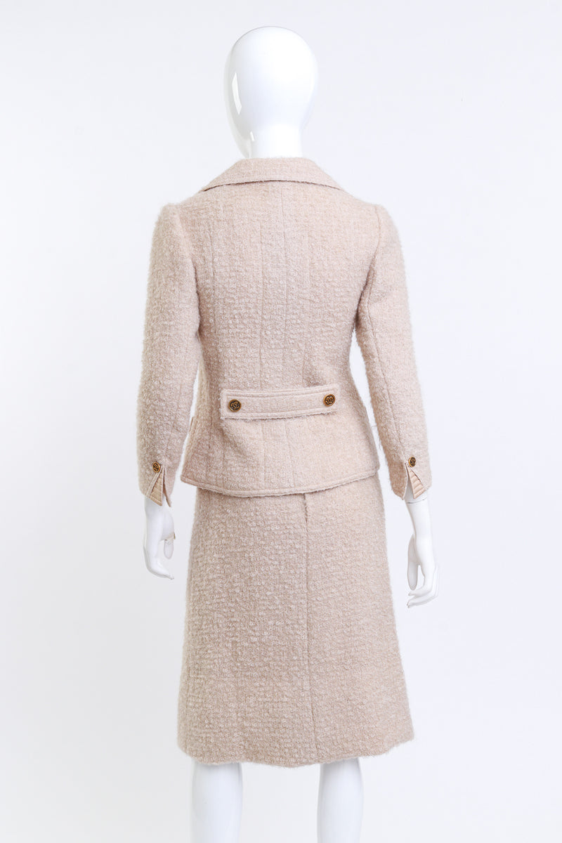 Vintage I.Magnin Curly Wool Skirt Suit back on mannequin @recess la