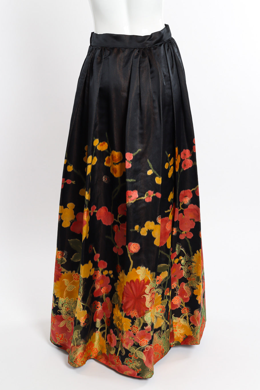 Vintage I.Magnin Floral Brocade Ball Skirt back on mannequin @recessla