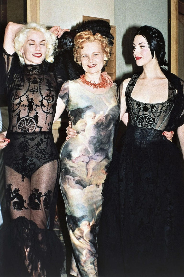 1991 F/W Sockshop Swarm of Cupids Bodysuit by Vivienne Westwood print on Vivienne Westwood dress  @recess LA
