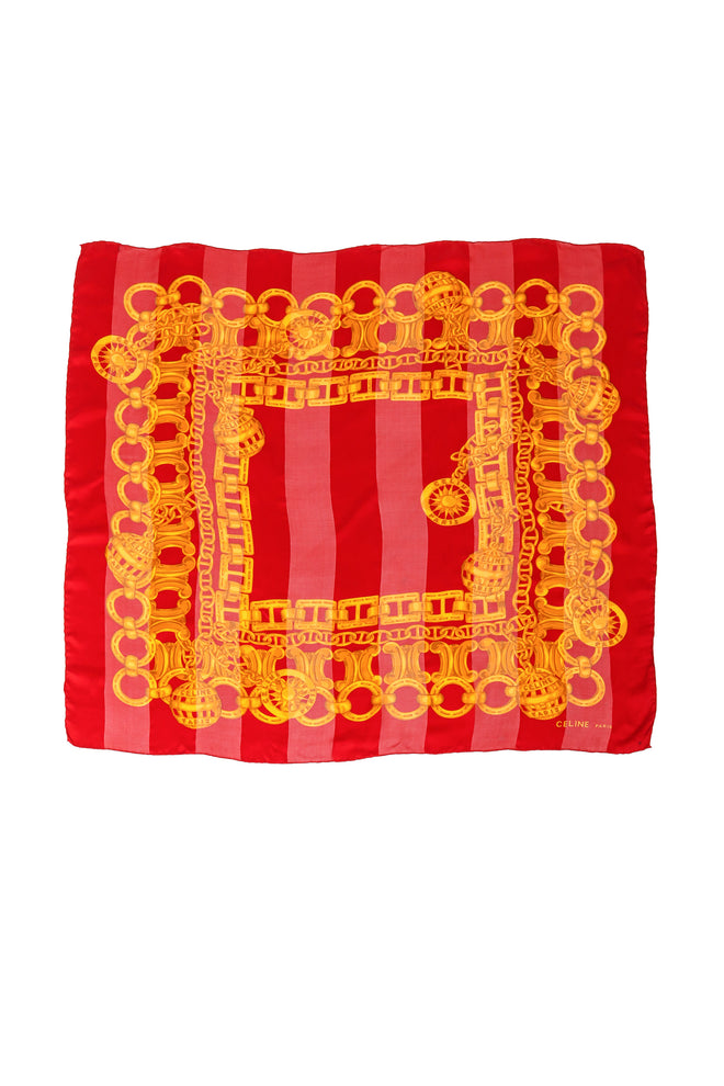 Striped Chain Link Print Scarf by Celine @ Recess LA
