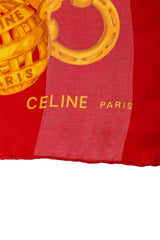 Striped Chain Link Print Scarf by Celine signature @ Recess LA