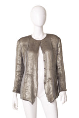 sequin sheer overlay jacket by Calvin Klein on mannequin open @ Recess LA