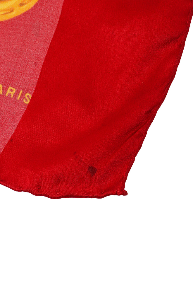Striped Chain Link Print Scarf by Celine corner mark @ Recess LA