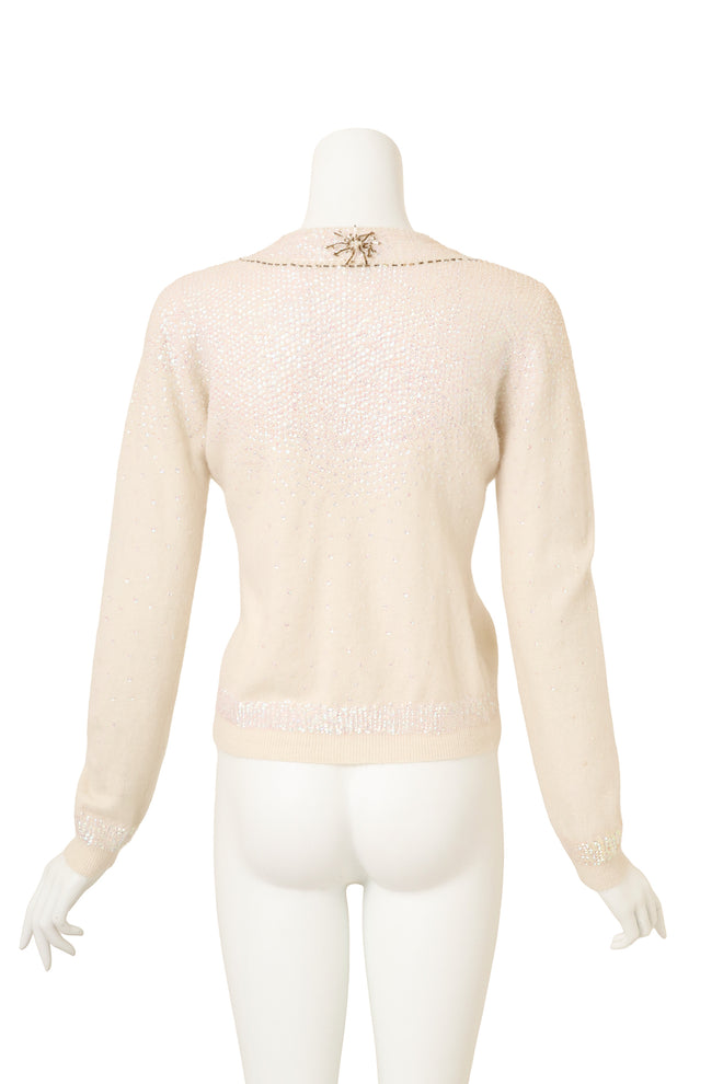Vintage Dolce & Gabbana Starburst Embellished Cardigan on mannequin back @ Recess LA