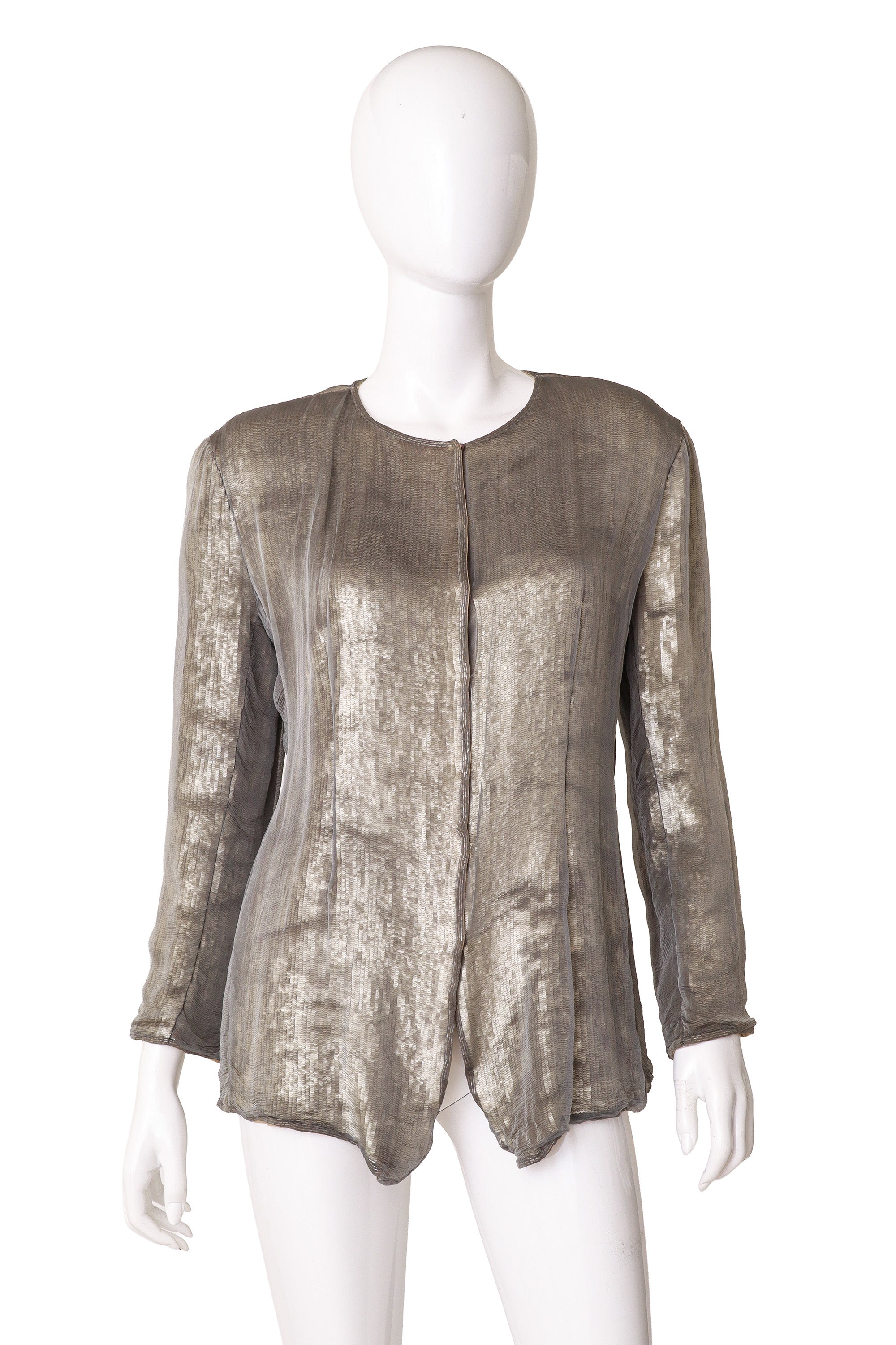 sequin sheer overlay jacket by Calvin Klein on mannequin @ Recess LA
