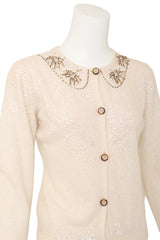 Vintage Dolce & Gabbana Starburst Embellished Cardigan on mannequin close @ Recess LA
