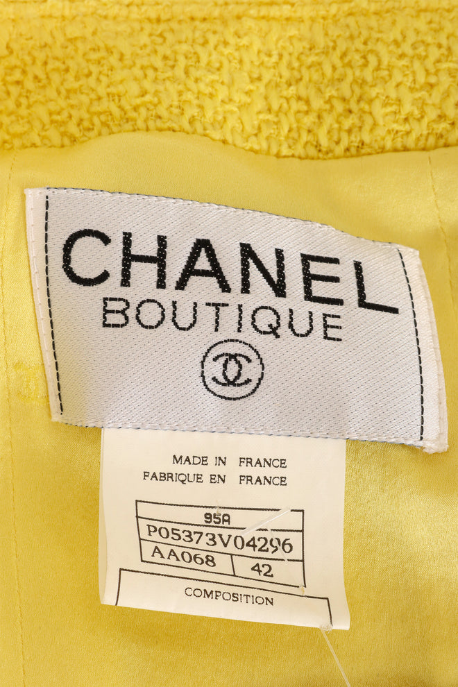 Chain Edge Bouclé Jacket by Chanel label @ Recess LA