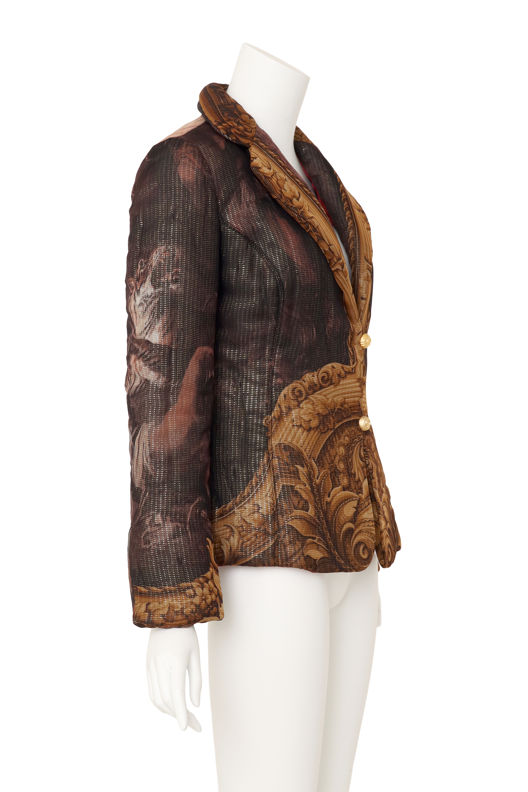 quilted blazer by Gianfranco Ferre on mannequin side @ Recess LA