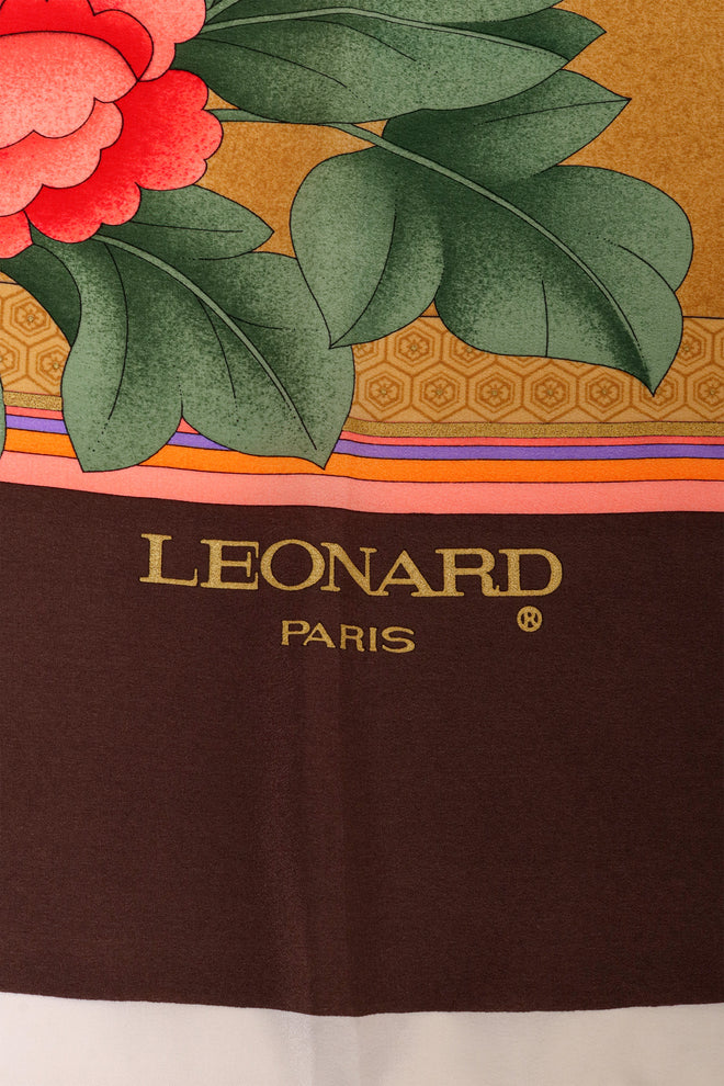 Botanical Floral Printed Scarf by Leonard signature @ Recess LA