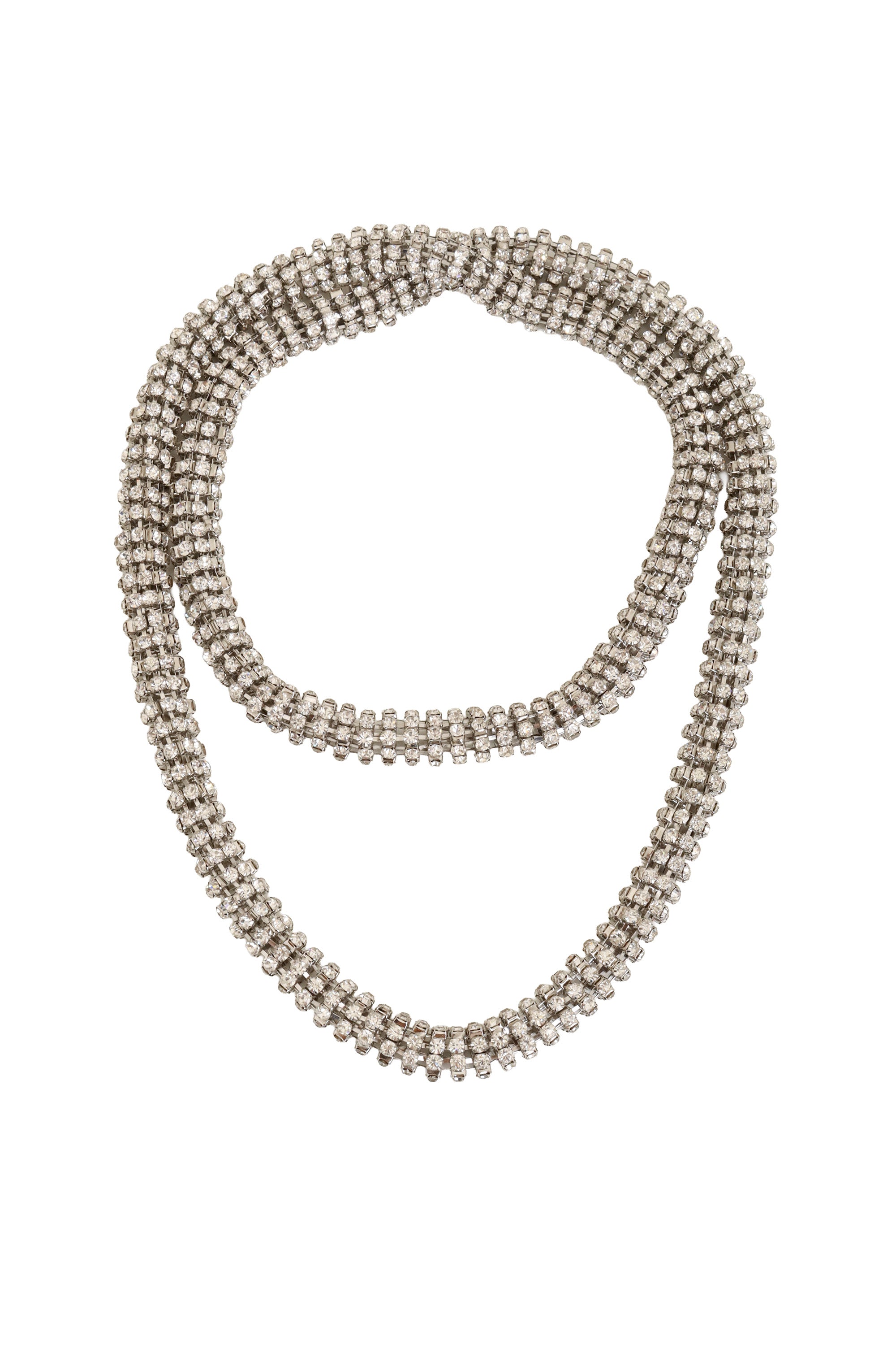 Vintage Crystal Tube Necklace doubled @ Recess LA