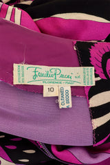 Vintage Emilio Pucci Mod Floral Dropwaist Dress label @ Recess LA