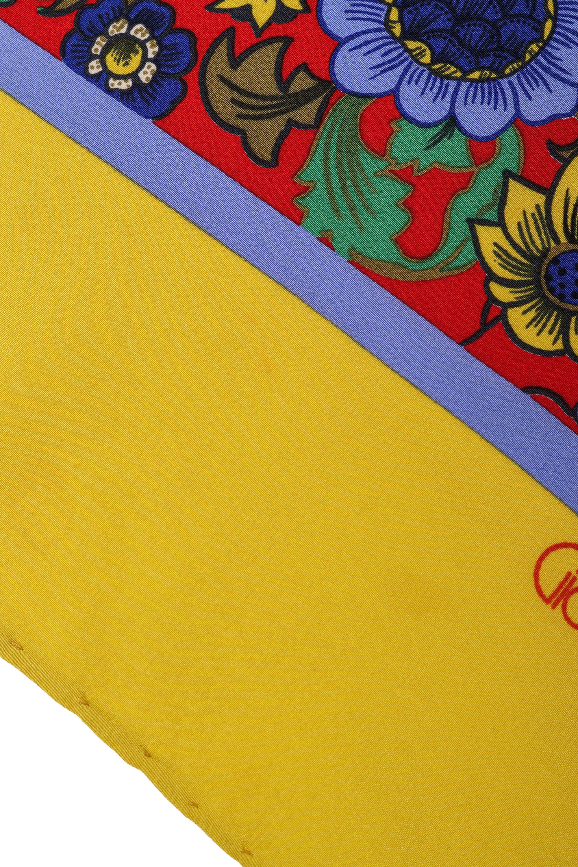 Ornate Floral Print Scarf by Gianni Versace mark  @ Recess LA