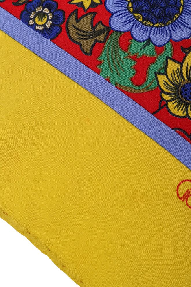 Ornate Floral Print Scarf by Gianni Versace mark  @ Recess LA