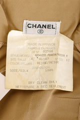Khaki Silk Swing Coat by Chanel label @ Recess LA