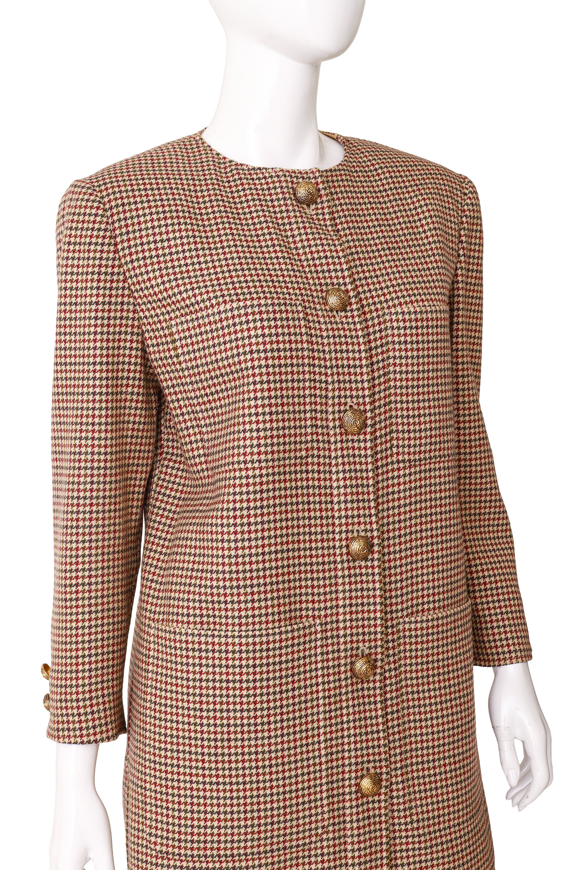 jacket and skirt suit by Valentino on mannequin close @ Recess LA